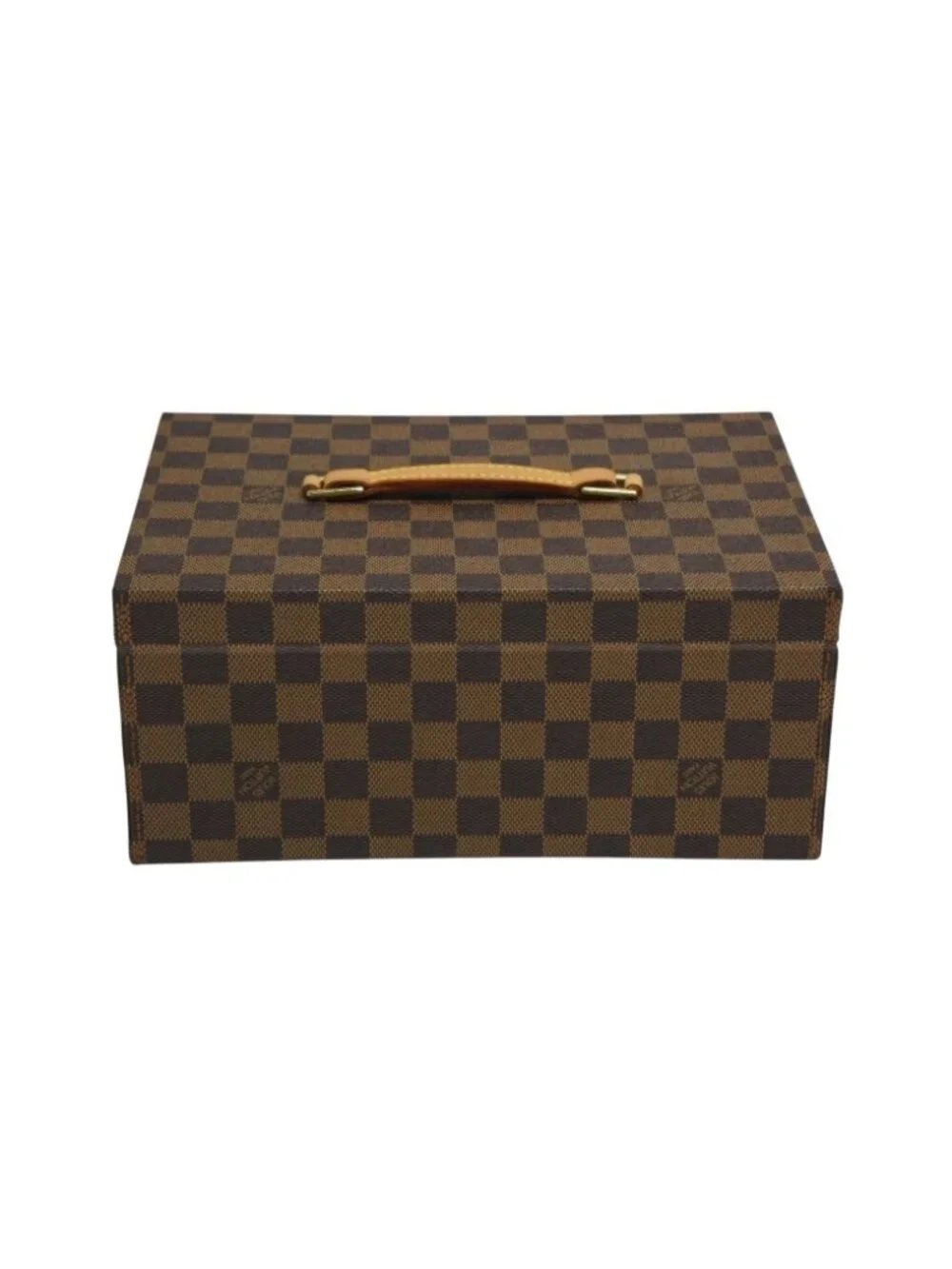 Louis Vuitton Damier Box Order Brown Leather Gold